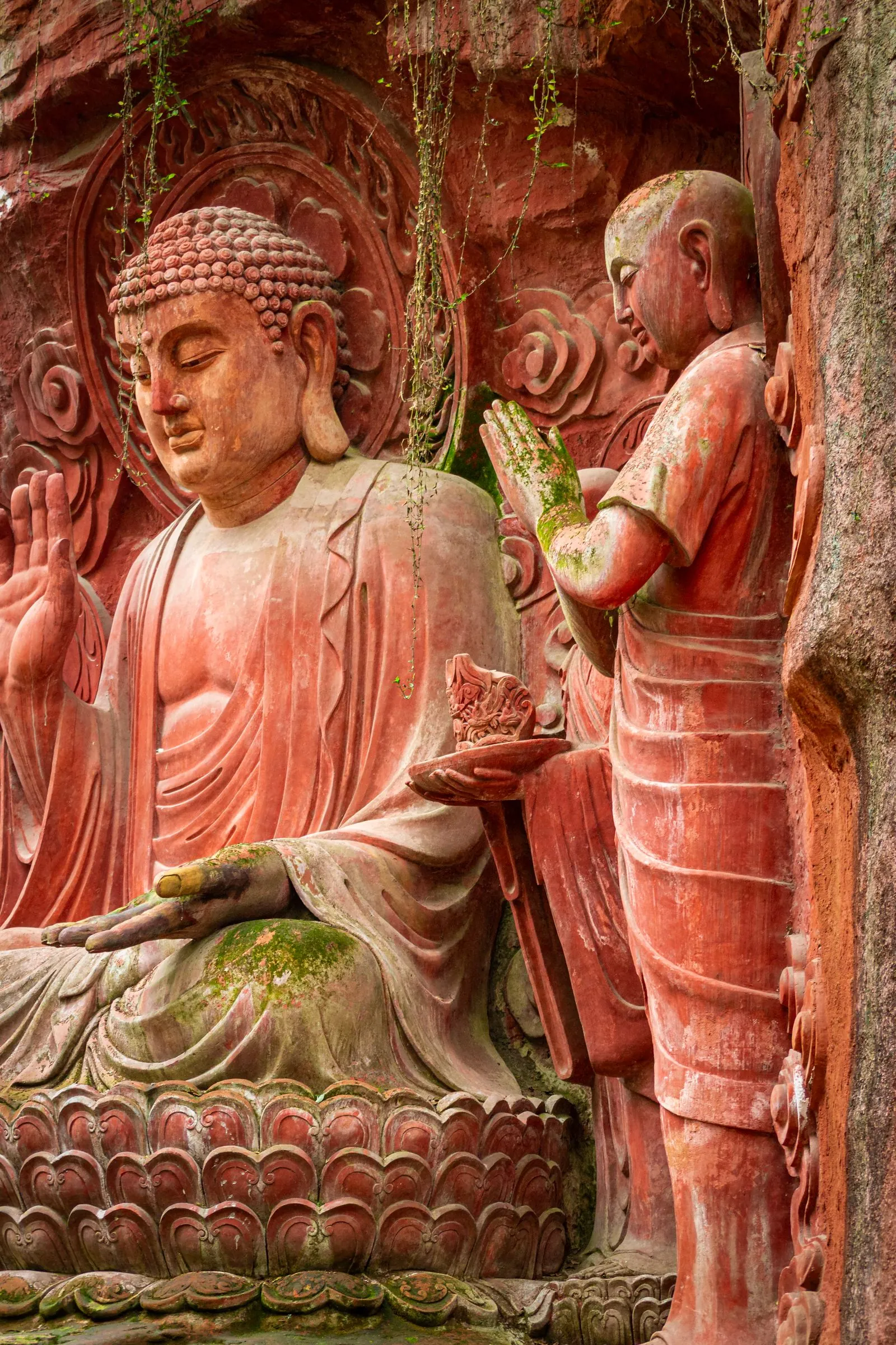 Historic Buddhist cliff carvings near Leshan, Sichuan